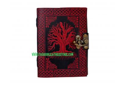 Handmade Large 10" Embossed Leather Journal Celtic Tree Of Life blank personal Diary notebook refillable gift 
